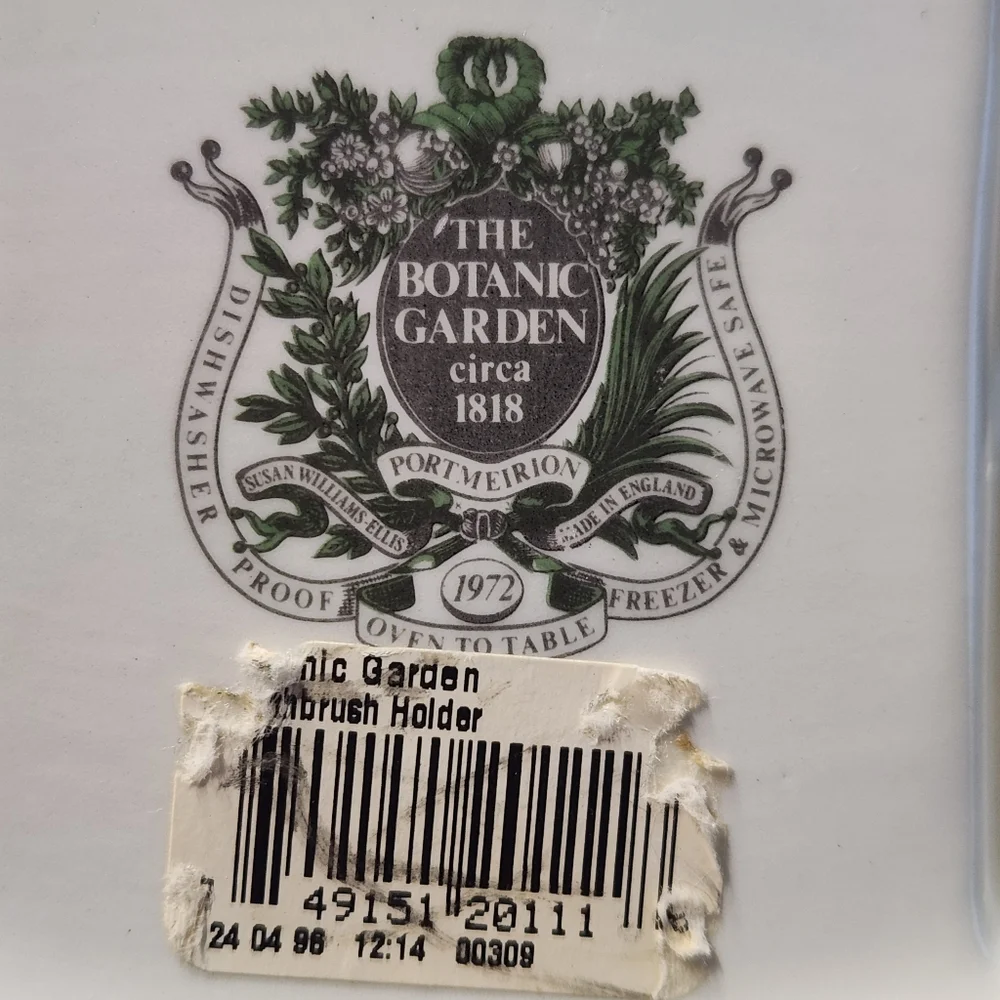 VTG Portmeirion Botanic Garden Toothbrush Holder Veronica Chamaedrys -Speedwell